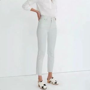 Madewell The Perfect Vintage Crop Jean Tile White AJ193 Size 32